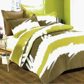 Blancho Bedding - [Cappuccino] 100% Cotton 4PC Duvet Cover Set (Full Size)(Comforter not included)
