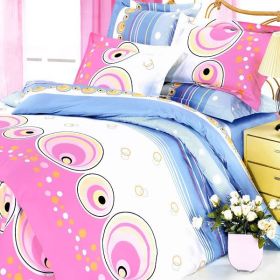 Blancho Bedding - [Romantic Story] 100% Cotton 4PC Duvet Cover Set (King Size)(Comforter not included)