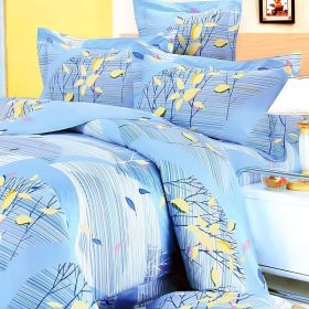 Blancho Bedding - [Tender Blue] 100% Cotton 4PC Duvet Cover Set (Queen Size)(Comforter not included)