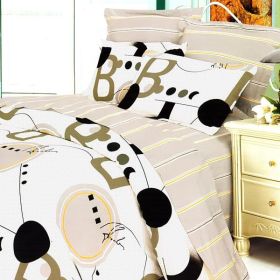 Blancho Bedding - [Rhapsody of Youth] 100% Cotton 4PC Duvet Cover Set (King Size)(Comforter not included)
