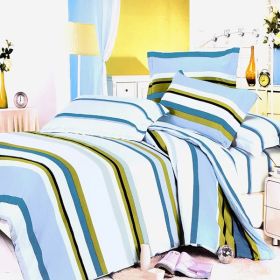 Blancho Bedding - [Cool Summer Tea] 100% Cotton 4PC Duvet Cover Set (Full Size)(Comforter not included)