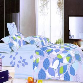 Blancho Bedding - [Leafy Shade] 100% Cotton 4PC Duvet Cover set (Full Size)(Comforter not included)