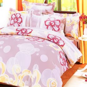 Blancho Bedding - [Misty Roses] 100% Cotton 5PC Comforter Set (King Size)