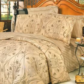 Blancho Bedding - [Love of Coffee] 100% Cotton 5PC Comforter Set (Queen Size)
