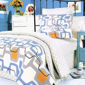 Blancho Bedding - [Traces of Dreams] 100% Cotton 5PC Comforter Set (Queen Size)
