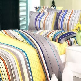 Blancho Bedding - [Golden Field] 100% Cotton 5PC Comforter Set (Queen Size)