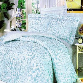 Blancho Bedding - [Blue Bubbles] 100% Cotton 4PC Duvet Cover Set (Full Size)(Comforter not included)